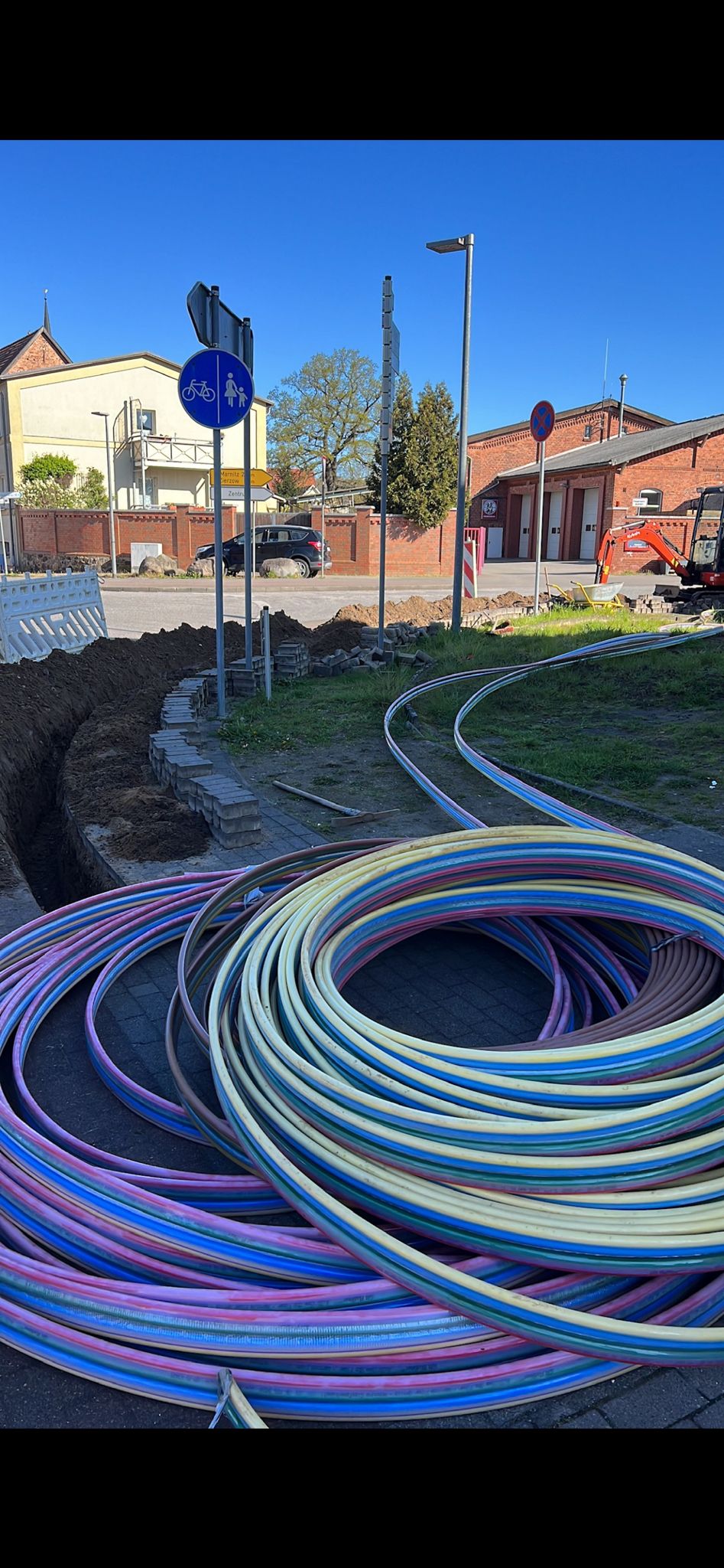 Glasfaser Installation